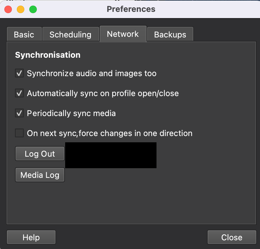 anki settings two session language