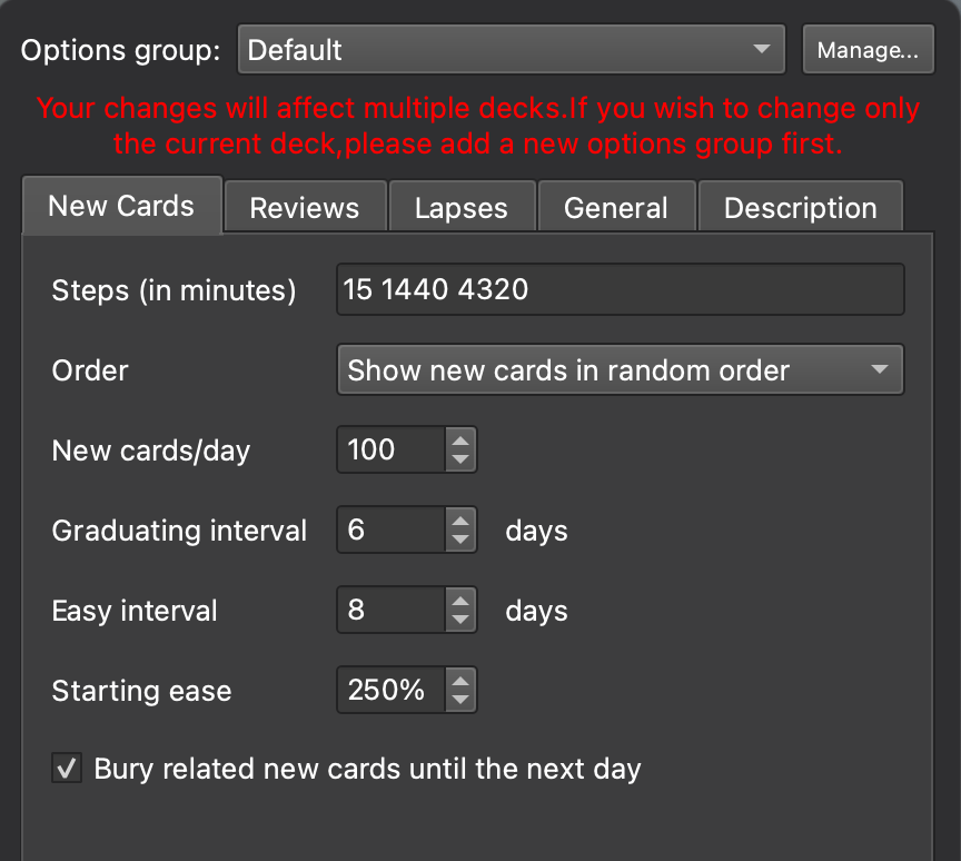 anki settings two session language